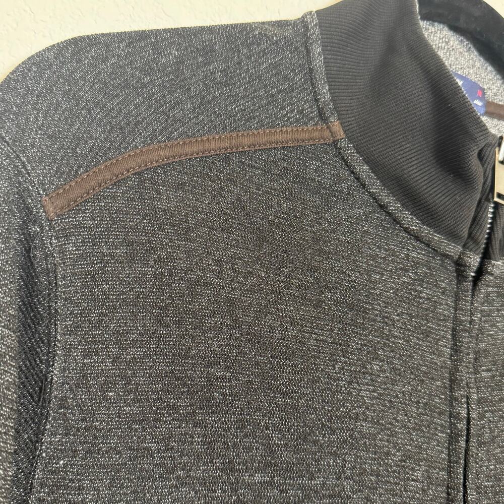 Cremieux Classic Medium Charcoal Knit Full Zip Pocket Sweater Jacket, M - Picture 5 of 10